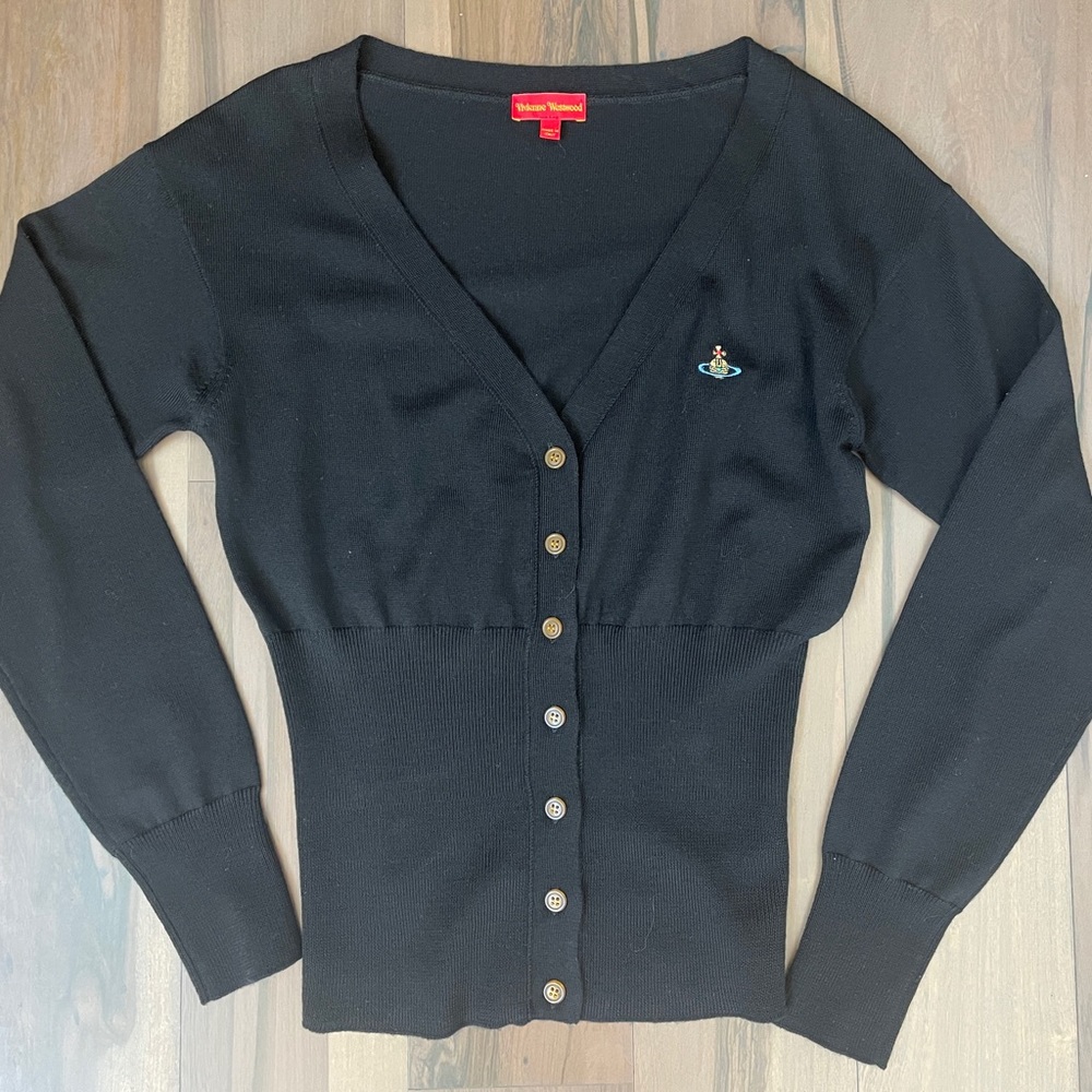 Vivienne Westwood Classic Knit V Neck Cardigan size small